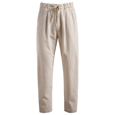 Adjustable Waist Women's Cotton Trousers