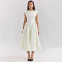 Chic A-Line Cocktail Dress with Waterfall Neckline