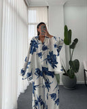 Floral Print Women's Blouse Ensemble