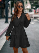 Chic Women's Ruffle Detail Mini Dress