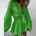Chic Women's Blouse and Shorts Set