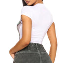 Graphic Print Women's Slim Fit Bodysuit