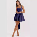 Women’s Flattering Short Dress with Voluminous Skirt