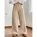 Women's Plush Relaxed Pants with Tie Waist