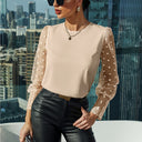 Chic Blouse with Sheer Puff Sleeves and Dots