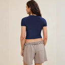 Stylish Women's Fitted Crop T-Shirt