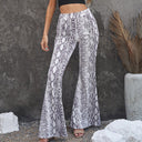 Flared Leggings in Stylish Snake Print