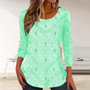 Chic Floral Print Long Sleeve Blouse for Women