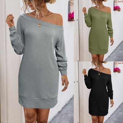 Off-Shoulder Knit Dress for Women