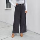 Chic Women's High-Waisted Palazzo Pants with Deep Pockets