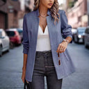 Chic Houndstooth Blazer Jacket for Women