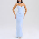 Chic Women's Evening Dress with Stylish Décolleté Design