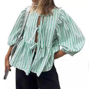 Fashionable Leopard Print Blouse with Bold Sleeves