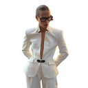 Chic Women's Blazer with Modern Design and Unique Accents