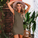 Chic Women's Sleeveless Ruffle Wrap Dress