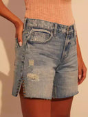 Trendy Women's Denim Shorts with Studded Details