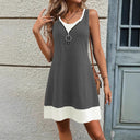 Chic Sleeveless Summer Dress with Zipper Accents