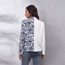 Chic Asymmetrical Check Blazer for Women