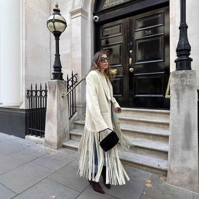 Chic Women's Fringe Blazer in Contemporary Style
