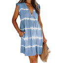 Women's Flowing Tie-Dye Short Sleeve Dress