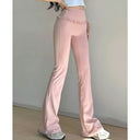 High-Waisted Bootcut Leggings with Ruffle Details for Women