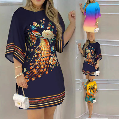 Vibrant Gradient Women's Casual Dress