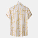 Modern Abstract Short-Sleeve Blouse for Women
