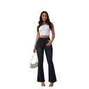 High-Waisted Flared Jeans with Pockets for Women
