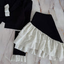 Chic Ruffle Detail Cropped Blazer for Women