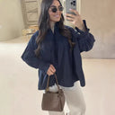 Chic Ruffle Detail Women's Blouse