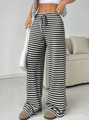 Women's Wide-Cut Relax Pants with Adjustable Drawstring