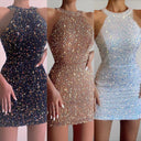 Sequin-Embellished Cocktail Dress for Women