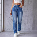 High-Waisted Stretch Bootcut Jeans for Women