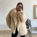 Chic Faux Fur Blazer with Trendy Collar