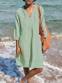Stylish Hooded Women's Summer Dress with Pockets