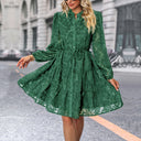 Boho Chic Women's Dress with Button Closure and Tie Belt