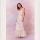Stunning Evening Dress with Lace and Ruffle Accents