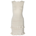 Chic Women's Short Wrap Dress with Asymmetrical Hem and Ruffles