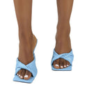 Ladies Elegant High Heel Sandals with Ribbed Texture and Fashionable Design by Heidi-Mode