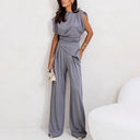Chic Asymmetric Cut Wide-Leg Jumpsuit for Women