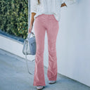 High-Waisted Flared Corduroy Pants for Women