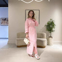 Chic Women's Long Sleeve Shirt Dress with Waist Belt