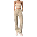 Chic Women's Cargo Pants with Side Pockets