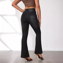 High-Waisted Flared Jeans with Chic Button Accents