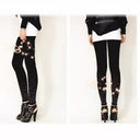 Chic Women's Leggings with Dazzling Details