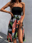 Floral Bandeau Dress with Relaxed Fit