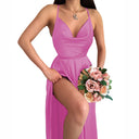 V-Neck Flowing Skirt Women's Wedding Dress