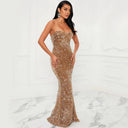 Shimmering Sequin Evening Dress for Women - Figure-Hugging Glam