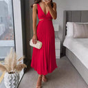 Chic Pleated Evening Dress for Women