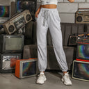 Elastic Waist Women's Pants with Side Pockets
